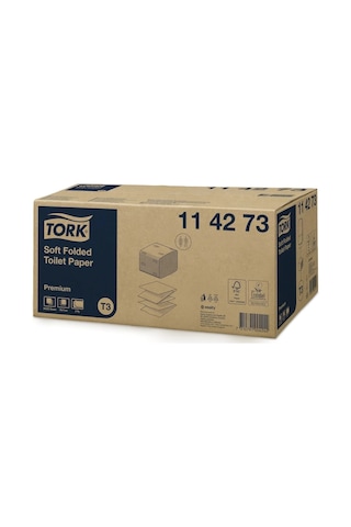 Tork 114273 Katlamalı Premium Tuvalet Kağıdı 2 Katlı 252x30 Yaprak
