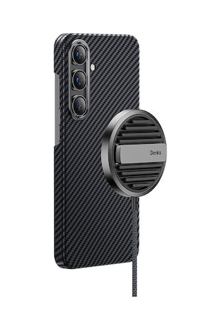Galaxy S25 Plus Kılıf M-safe Şarj Uyumlu Karbon Fiber Benks Essential Armorair 600d Kevlar Siyah