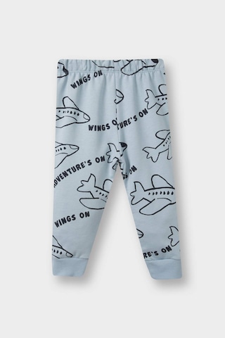 Defacto Erkek Bebek 2li Takım Baskılı Sweatshirt Eşofman Altı F0219a525aube523 Mavi