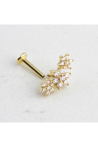 Glorria Altın Çiçek Tragus Piercing 59657101