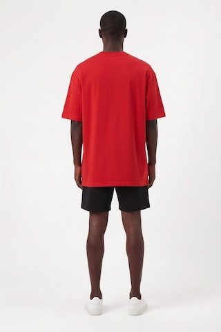 Usa Chicago Jordan Kırmızı Oversize Erkek T-shirt 10792 SİYAH