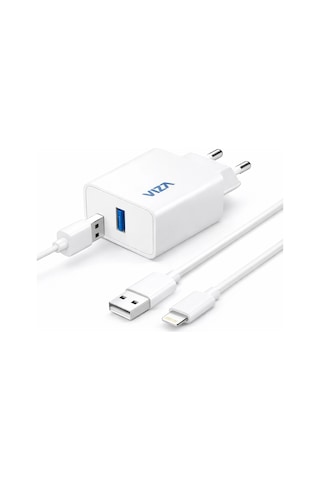 Wizz 10w Usb-a Şarj Adaptörü Ve Lightning Kablo Seti Seyahat Şarj Cihazı