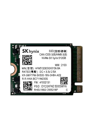 Skhynix BC901 512 GB 2230 M.2 Nvme SSD Skhynix BC901 512 GB 2230 M.2 Nvme SSD