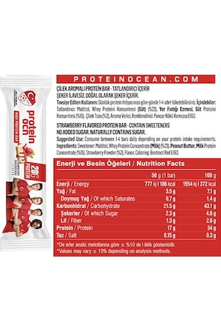 Protein Bar - Strawberry Cake - 50g X 12 Adet