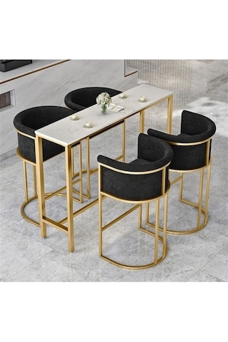 Danya Metal Gold Bar Sandalyesi Gold