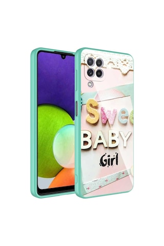 Galaxy M32 Kılıf Kamera Korumalı Desenli Sert Silikon Zore Epoksi Kapak NO5