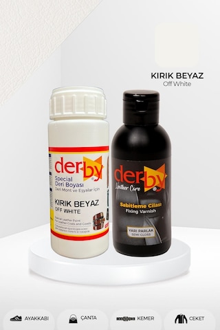 Derby Deri Mont Boyası ve Sabitleme Cilası 100 G Set