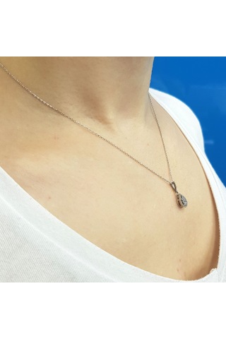 Lova Pırlanta Taşlı Damla Kolye - 2010025