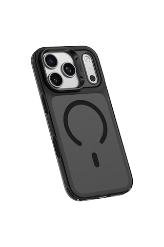 Apple Uyumlu iPhone 17 Pro Kılıf M-safe Şarj Özellikli Benks C-magnet Lucid Armor Kapak Siyah Siyah