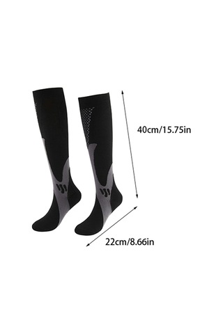 Xindoker Erkek Kadın Spor Koşu Yoga Kompresyon Çorapları, Sudoruzluk Ve Koku Engelleme, Uzun Bilek, Siyah, Esnek Ve Dayanıklı Siyah