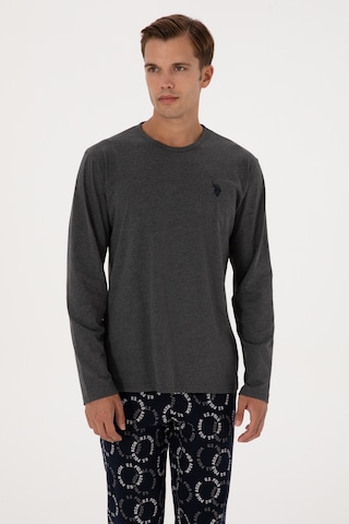 U.s. Polo Assn. Erkek Antrasit Melanj Pijama Takım 50318609-vr081 Antrasit Melanj