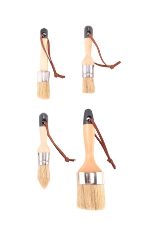 Xurunkeji Adet Tebeşir Ve Balmumu Boya Fırçası Mobilya, Boyama Veya Balmumu İçin Doğal Kıllı Küçük Yuvarlak Oval Fırça