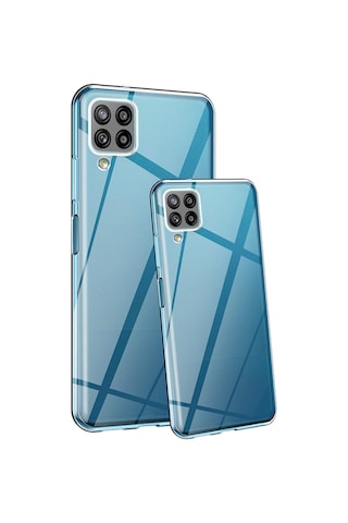 FitCase Samsung Galaxy Uyumlu A12 / M12 Kılıf Kamera Korumalı Silikon Şeffaf Arka Kapak
