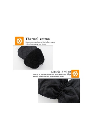 Sones Kalın Su Geçirmez Kar Temizleme Küreği Araba Sıcak Eldiven Mavi