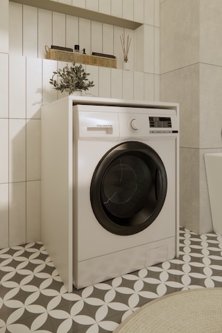 Odaco Premium Çkmd-01 %100 Mdf Çamaşır Ve Kurutma Makinası Banyo Dolabı Beyaz