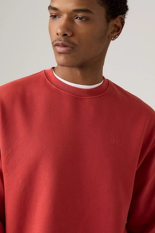Levi's Erkek Pamuklu Kırmızı Relaxed Fit Bisiklet Yaka Logolu Sweatshirt - A9244 Kırmızı