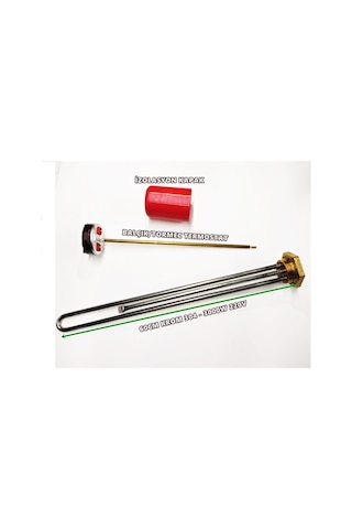 Güneş Enerji Isıtıcı Rezistansı 60cm Krom 3000w+termostat+kapak