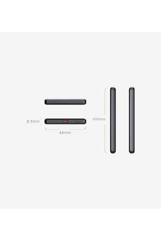 Wp15 Premium 5000 Mah 15w Kablosuz Şarj Powerbank Grey