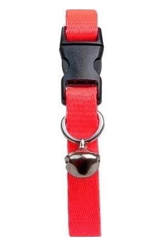 5 Adet Neon Pembe Zilli Ayarlanabilir Kedi Boyun Tasması 22-30 Cm-21506