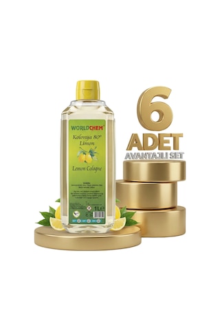 Worldchem Limon Kolonyası 6x1 Lt
