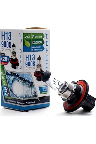 H13 9008 Oto Ampul 12V 60 55W Daha Fazla Işık Photon Ph5513