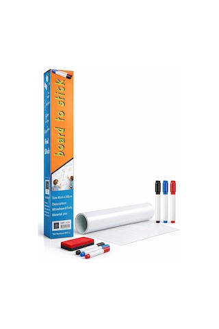 Yapışkanlı Haki Yeşil Yazı Tahtası Sticker, Pvc Malzeme, 45x200 Cm, Silinebilir Tahta Folyosu Genel