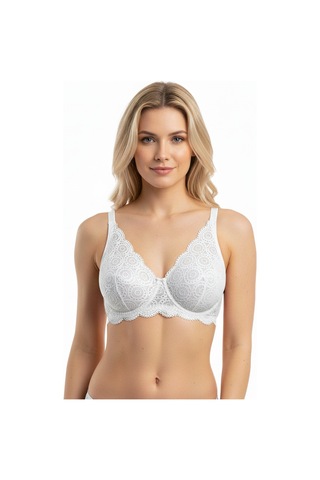 Bonbon Kadın Dantelli Toparlayacı Beyaz Renk 5'li Paket Sütyen Bb2145 Beyaz