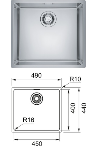 Franke Maris Mrx 110-45 Eviye + Lina Spiralli Inox Armatür Seti Inox