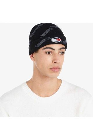 Skater Boy S Beanie Print Erkek Siyah Bere Siyah