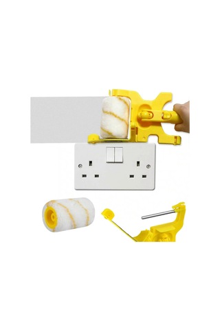 Temiz Kesim Boya Kenar Fırçası, Çok İşlevli Çıkarılabilir Temizleme Fırçası Duvar Tavan İçin Güvenli Aletler 1 Set Uzun Saplı