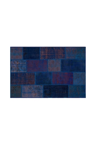 El Dokuması Patchwork Vintage Yün-pamuk Mavi Halı 33131 120 X 180 Cm El Dokuması Patchwork Vintage Yün-pamuk Mavi Halı 33131 120 X 180 Cm