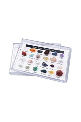 24 Parça Advent Takvimi Mineral Kaya Noel Geri Sayım Oyuncakları Kristal Mücevher Koleksiyonları Hediyeler