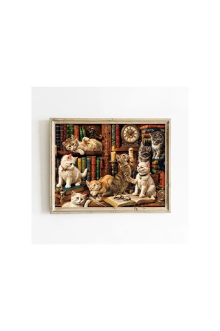 20090 Puzzle 500 Cats İn The Library