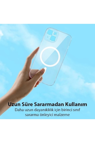 Baseus Crystal Apple iPhone Uyumlu 14 Plus 6.7 Magsafe Silikon Kılıf + Tempered Ekran Koruyucu Set- 5775