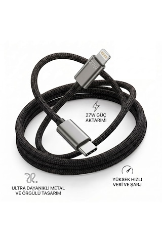 27w Hızlı Şarj Type-c To Lightning Kablo Örgülü Dayanıklı Veri Ve Şarj Kablosu Lightning To Type-c Kablo 27w Hızlı Şarj Type-c To Lightning Kablo Örgülü Dayanıklı Veri Ve Şarj Kablosu Lightning To Type-c Kablo