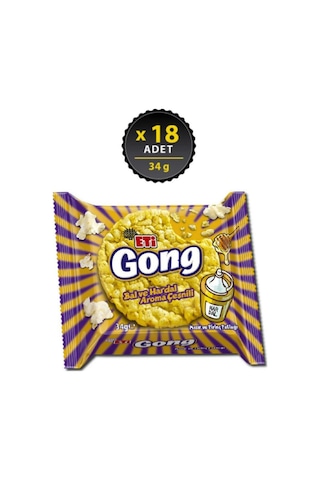 Eti Gong Ballı Hardallı 34 G X 18 Adet