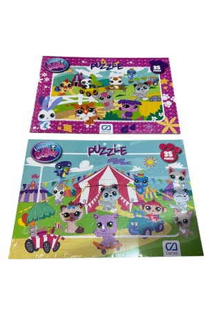 Ca Games Iki Adet Little Pet Shop 35 Parça Puzzle Çok Renkli