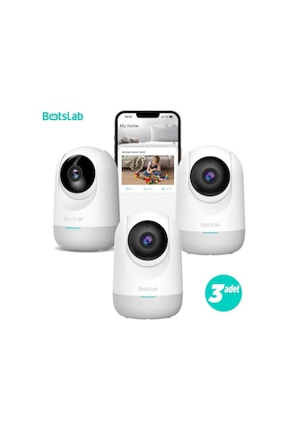 Botslab 360+ C211 2k Pro Small Bundle Wifi 360 Akıllı Güvenlik Kamerası Bebek Monitörü Evcil Hayvan Kamerası İç Mekan Kamerası Ip Kamera 3'lü Paket