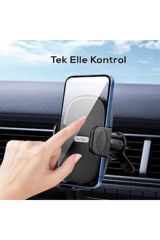 Araç İçi Telefon Tutucu Go Des Gd-hd936 360 Dönebilen Ve Uzayan Başlıklı Havalandırma Tasarım Siyah