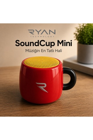 Kahve Kupa Tasarımlı Taşınabilir Hoparlör Mini Kablosuz Bluetooth Hoparlör Bluetooth 5.4 5w Güçlü Ses Soundcup Ry-sc01