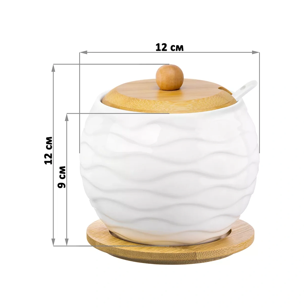 Elan Gallery Kapaklı Ve Kaşıklı "ıceberg Dövmeleri" Şekerlik, 620 Ml 3638833 Beyaz