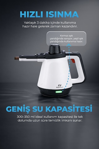 Pirantech CB- 02A 1200 W Buharlı Temizlik Makinası
