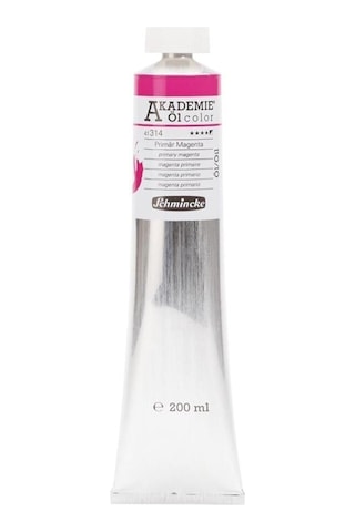 Schmincke Akademie Öl Color Yağlı Boya 200 Ml Seri 1 314 Primary Magenta Karışık, Çok Renkli
