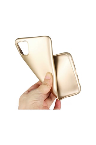 Realme C11 Kılıf Zore Premier Silikon Kapak Gold