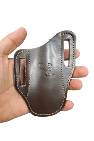Kamp Çakı Kılıfı Kelebek Model 4cm Genişlik 10cm Derinlik Kahverengi