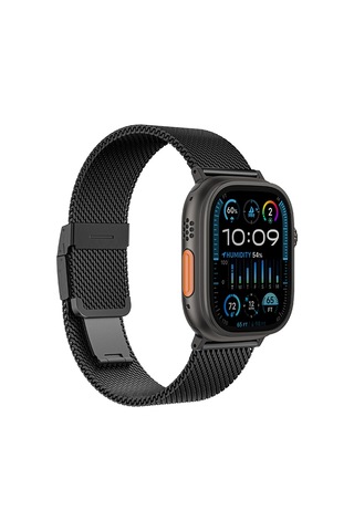 Watch 10 46mm Amazingthing Titan Premium Metal Hasır Kordon Siyah