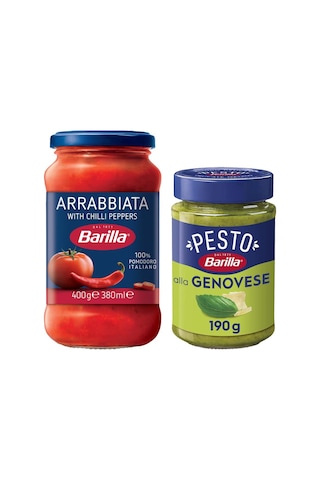 Barilla Pesto 190 Gr Ve Arrabiatta 400 Gr Makarna Sosu 2 Li Paket