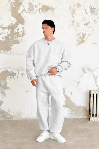 Gri Melanj Cozy Basic Oversize Sweat Gri Melanj