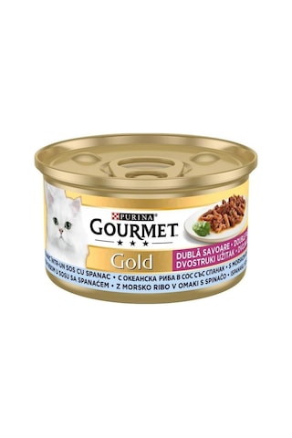 Gourmet Gold Çifte Lezzet Okyanus Balıklı Ve Sebzeli Kedi Yaş Maması 85 Gr 12 Li
