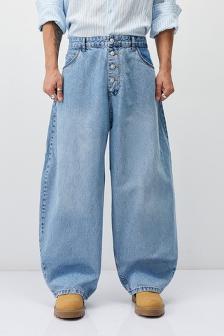 Vamos Barrel Fit Jeans Açık Mavi